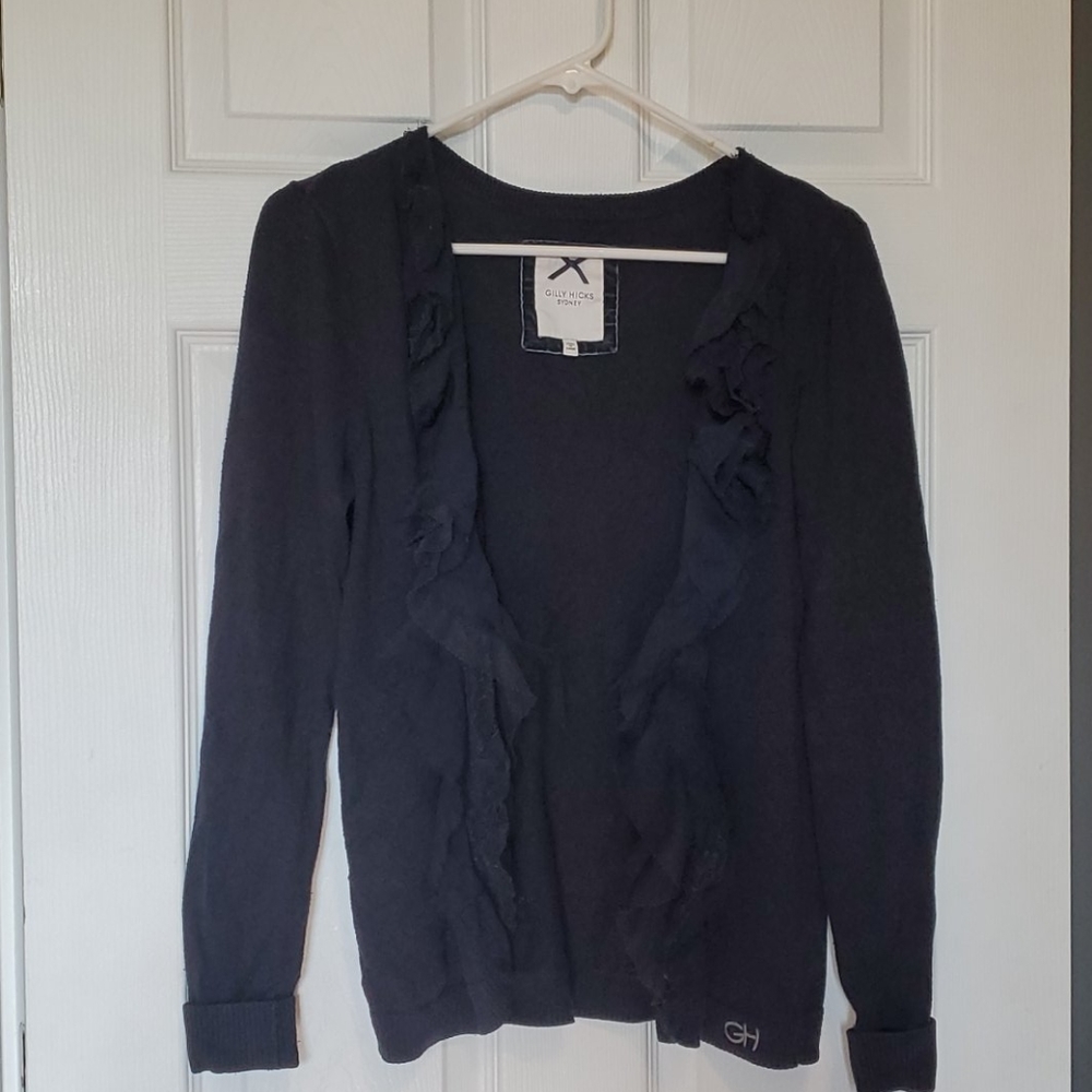 Gilly Hicks ruffle frond cardigan